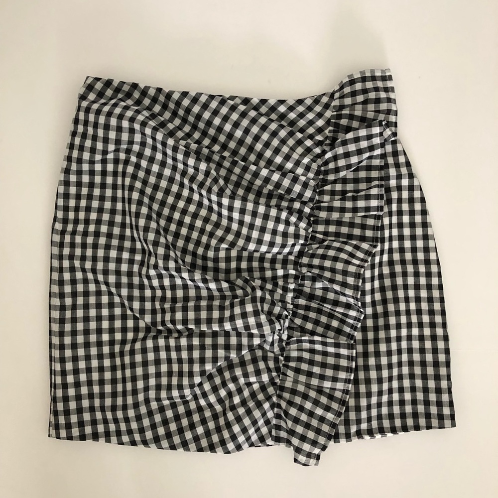 Lovers + Friends Gingham Ruffle Skirt